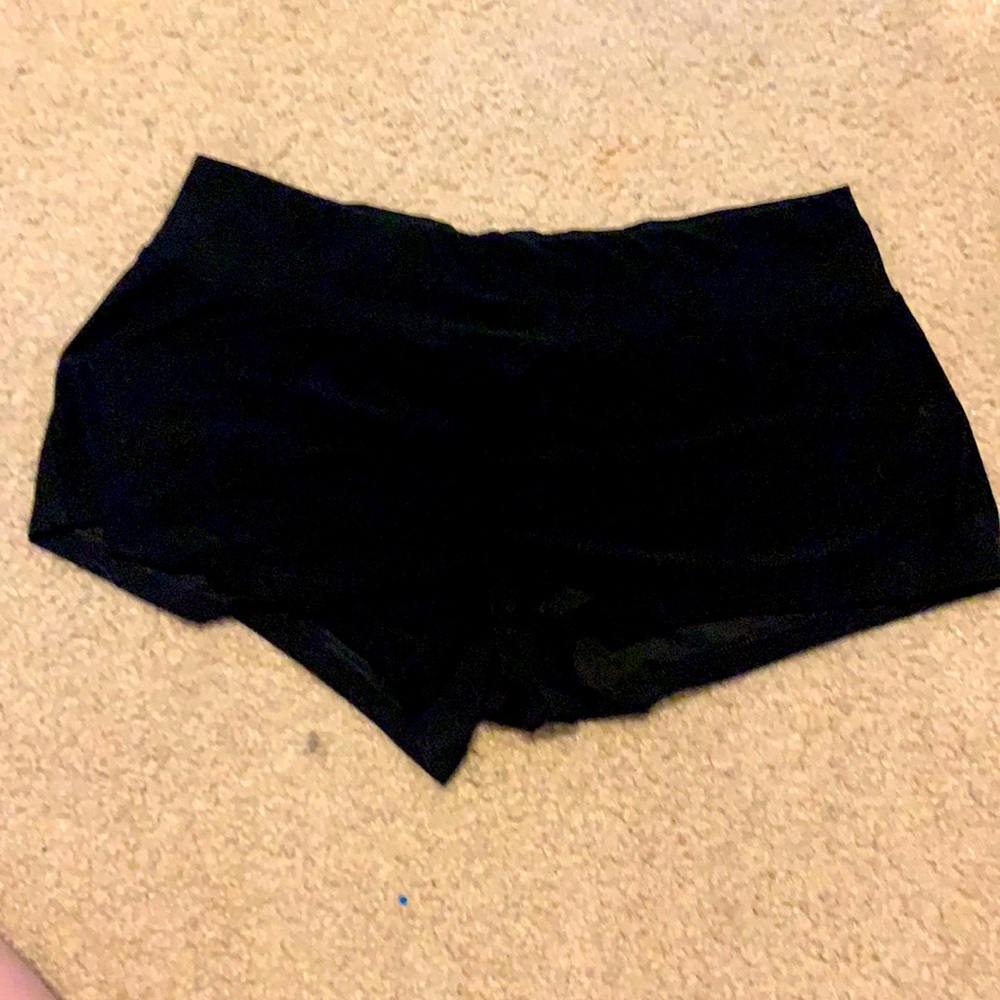 Black booty shorts